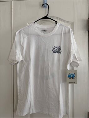 WTF White Graphic Logo Crewneck T-Shirt -